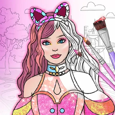 Dress Up Games & Coloring Book